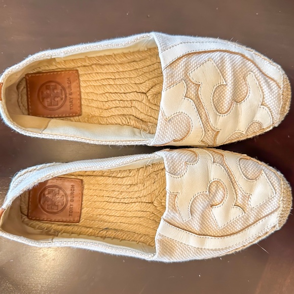 Tory Burch Canvas & Jute Espadrilles - Cream, Neutral - sz 7 - Lightly Worn - Picture 3 of 9